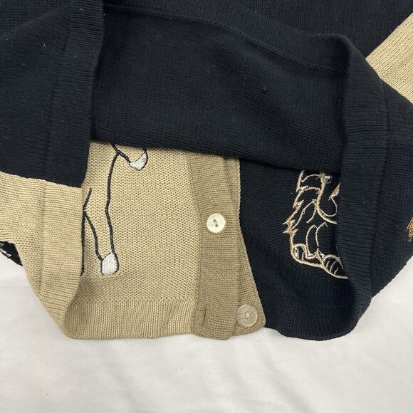 Vtg 90s Christopher & Banks Cardigan Sweater Size S Animal Embroidered Grandma - Picture 10 of 10
